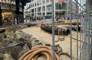Bouwplaats Spui in Den Haag