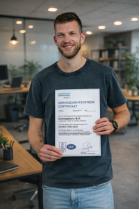Joris met ISO-certificaat