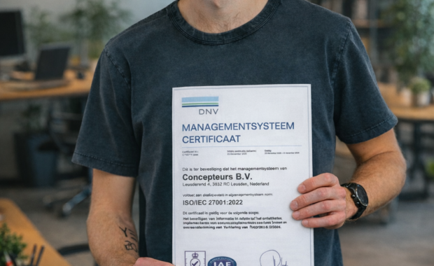 Joris met ISO-certificaat